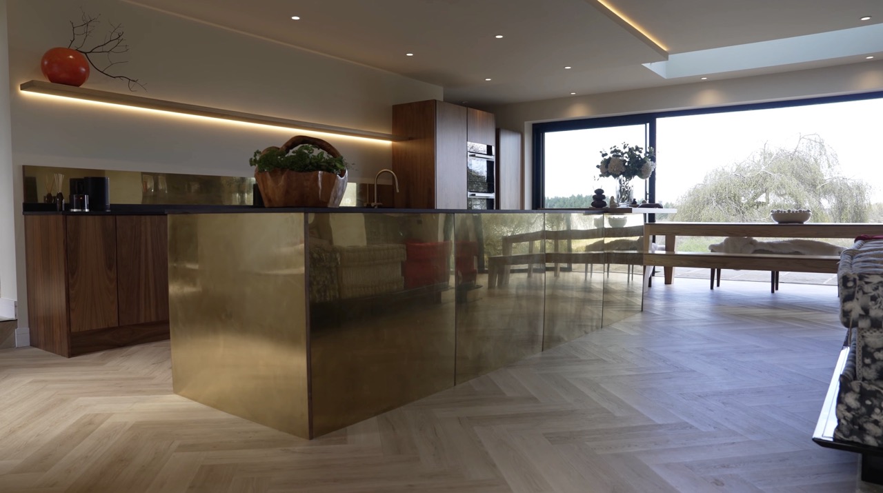 A Fully Bespoke Flush Walnut Kitchen